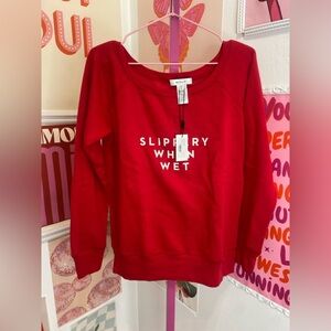 NWT MILLY SLIPPERY WHEN WET FLEECE SWEATSHIRT